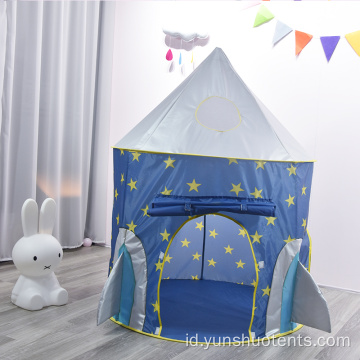 Kustomisasi Tenda Natal Pabrik Biru Kartun Rocket Tent